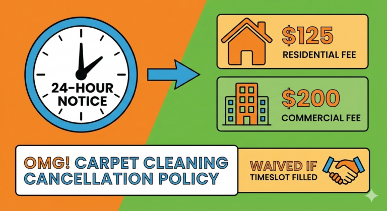OMG Carpet Cleaning Cancellation Policy